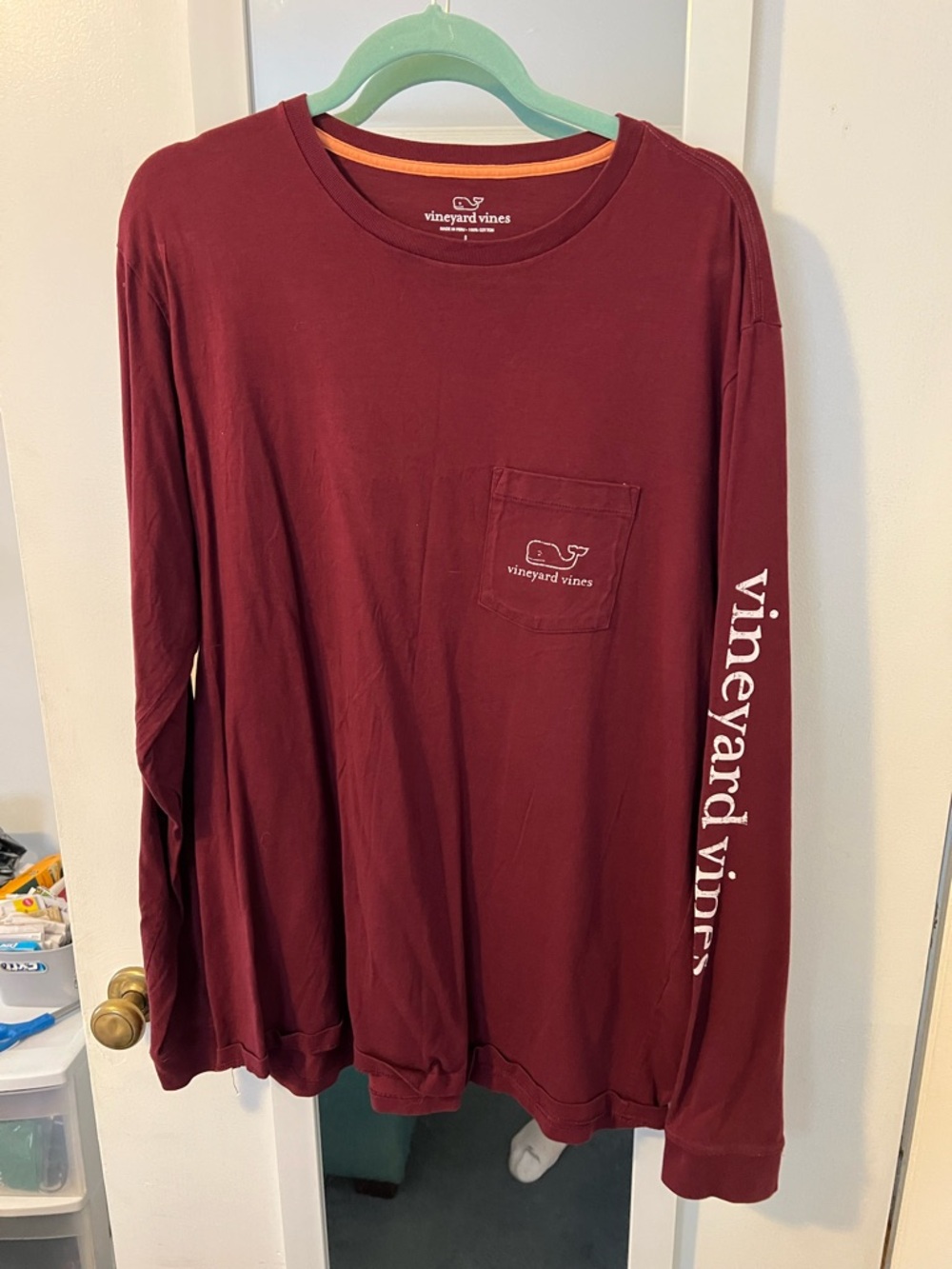 Vineyard Vines Men's Long-Sleeve Pocket Tee - Wine